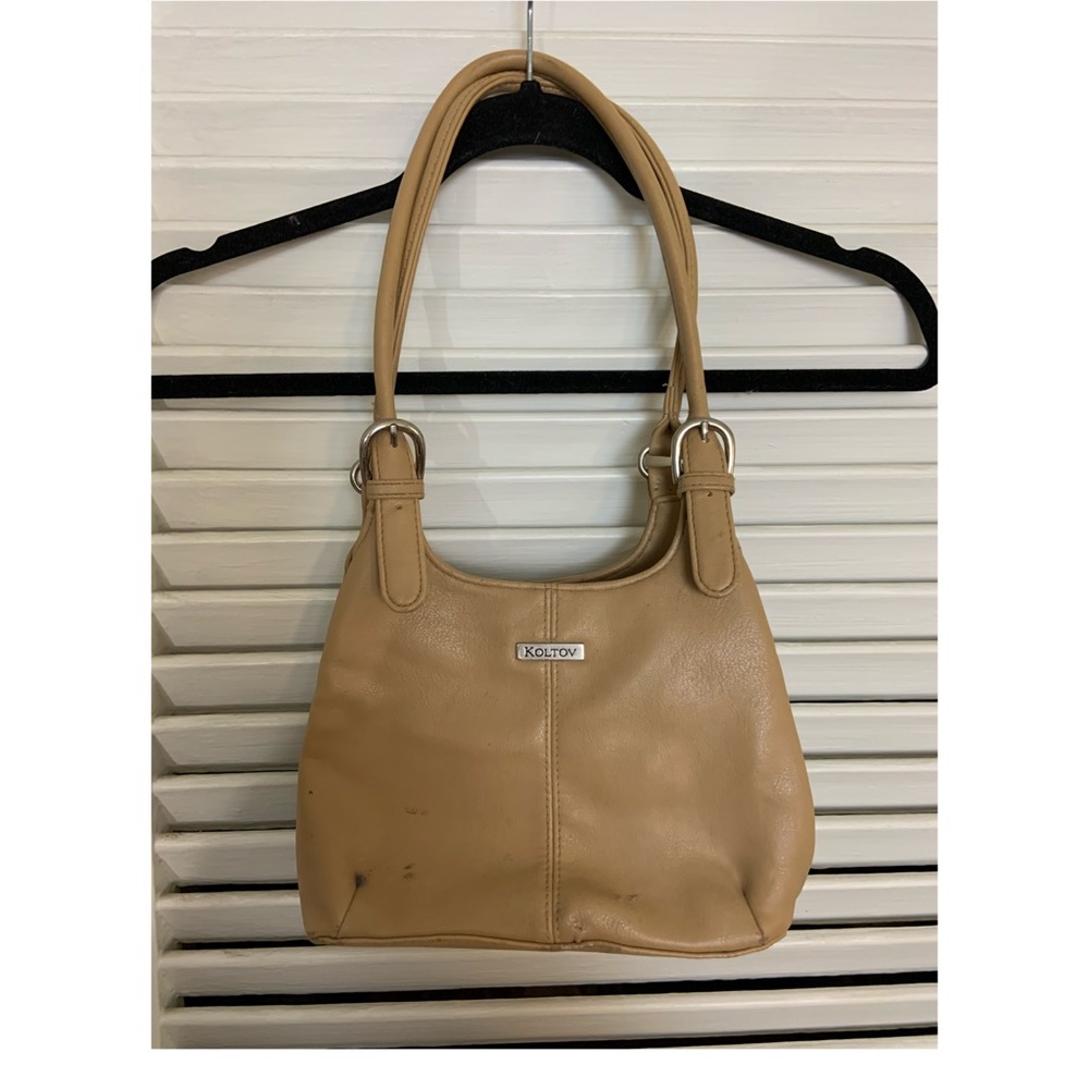 Koltov Creme pocket handle club purse